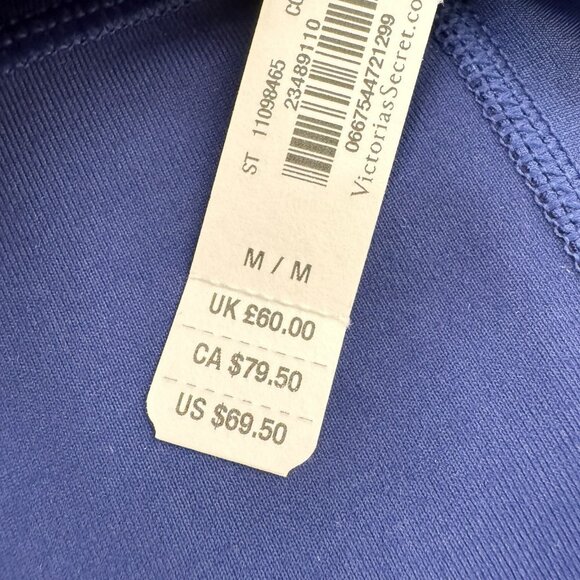 VICTORIA SPORT Victoria’s Secret blue stretchy leggings size Medium - Picture 4 of 6